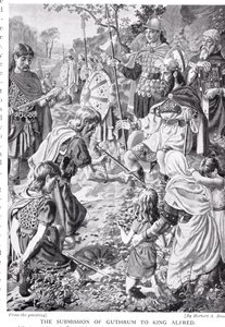 The Submission of Guthrum to King Alfred, ilustrace z 