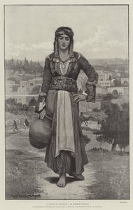 Žena z Nazaretu, z výstavy Svatá země, od Jeruzaléma po Damašek, v Dowdeswell Galleries, New Bond Street od Herbert Gustave Schmalz