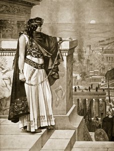 Zenobiin poslední pohled na Palmýru, ilustrace z „Hutchinsonových dějin národů“, 1915 od Herbert Gustave Schmalz
