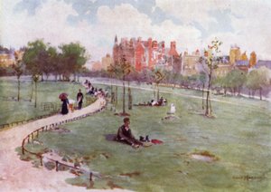 Green Park (barevné lito)