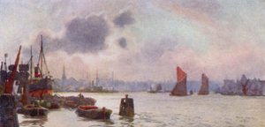 Lavender Wharf (barevné lito) od Herbert Menzies (after) Marshall