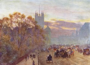 The Approach to Westminster (barevné lito)