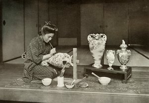 Malířská keramika pro export, 1910. od Herbert Ponting
