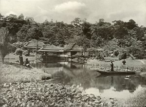 The Ha-Kei-Tei Inn and Garden v Hikone, 1910. od Herbert Ponting