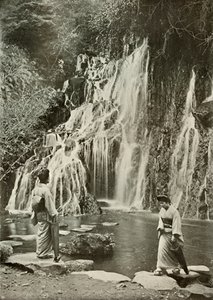 Vodopád padajících drahokamů v Yumoto, 1910. od Herbert Ponting