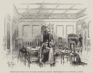 Miniaturní scéna pro představení Madame Eleonory Duse na hradě Windsor od Herbert Railton