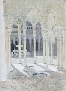 Lví nádvoří, Alhambra, Granada, Španělsko od Hercules Brabazon Brabazon