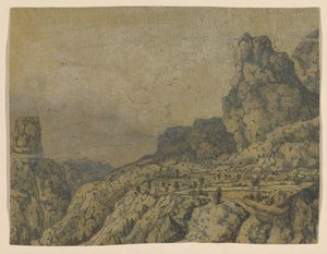 Horské údolí s plošinou, ca. 1625-30. od Hercules Seger