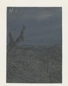 Krajina s plošinou, řeka v dálce od Hercules Segers