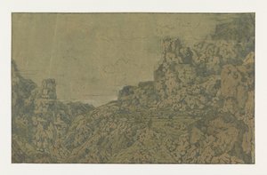 Horská krajina s náhorní plošinou, c. 1625-30 od Hercules Segers