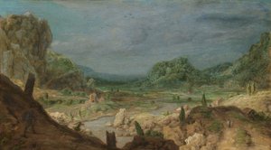 Údolí řeky, kolem 1626-30 od Hercules Segers