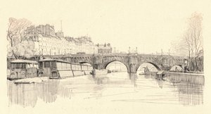 Pont Neuf při pohledu ze zdymadel, 1915