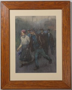Chodící horníci s hornickou ženou od Herman Heijenbrock
