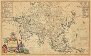 Mapa Asie z roku 1730, Herman Moll od Herman Moll