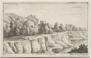Různé pohledy v Římě a okolí: St. Adriano na Via Flaminia, 1653. od Herman van Swanevelt