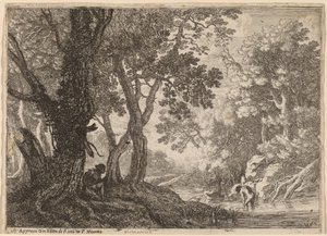 Salmacis a Hermaphroditus od Herman van Swanevelt