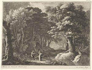 Pokušení svatého Antonína Velikého Krajiny s Penitent Saints (název série) od Herman van Swanevelt