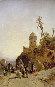 The Departing Caravan, Bethanin, c.1880