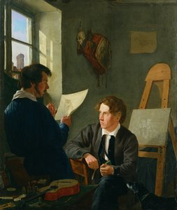 Hermann Kauffmann a Georg Haeselich (1806-94) v Kauffmanns Munich Studio, 1830