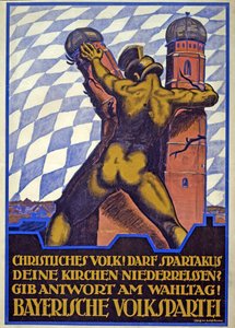 Předvolební plakát pro Bavorskou lidovou stranu (barevný lito) od Hermann Keimel