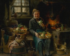 Starý muž v kuchyni, 1875.