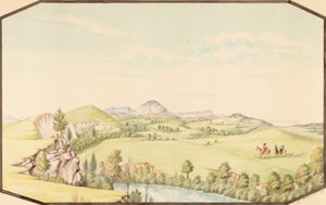 Pohoří Wichita z Medicine Bluff, indické území, 1867.