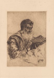 Modlící se židovský muž od Hermann Struck (signed by artist)