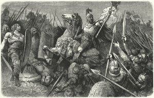 Belisarius útočící na Ostrogóty v Římě, 536 od Hermann Vogel