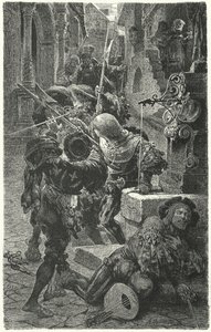 Střet mezi studenty a landsknechty v Erfurtu, 1510 od Hermann Vogel