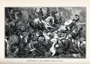 Zničení athénské armády na Sicílii, 1882 od Hermann Vogel