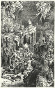 Frederick Barbarossa na hostině v Mohuči od Hermann Vogel