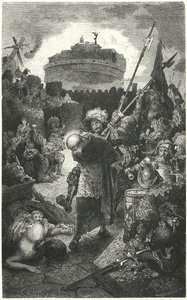 Němečtí landsknechti drancující Řím, 1527 od Hermann Vogel
