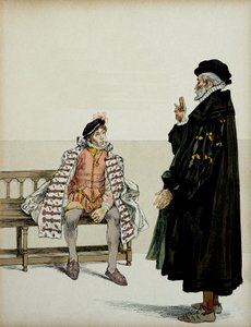 Henri IV (1553-1610) před svým profesorem La Gaucherie. Ilustrace Hermann Vogel (1856-1918) v „“ Henri IV““ od Hermann Vogel