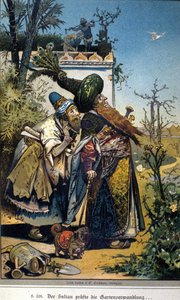 Ilustrace Vogela k příběhu bratrů Jacoba (1785-1863) a Wilhelma (1786-1859) Grimm: „Starý sultán“ od Hermann Vogel
