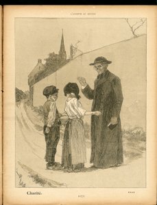 Máslový talíř, číslo 64, satirický, černobíle od Hermann Vogel