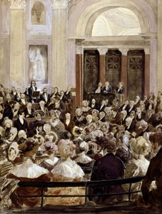 Přijetí Victora Huga na Academie Francaise, Paříž, 3. června 1841 (wc na papíře) od Hermann Vogel