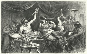 Římský Bacchanal v době Messaliny, 1. století od Hermann Vogel