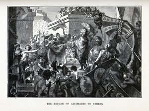 Návrat Alkibiada do Athén, 1882 od Hermann Vogel