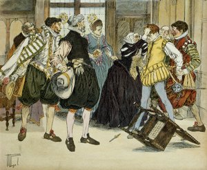 Útok Jeana Chatela (1575-1594) dne 27. prosince 1594, který vstoupil do hotelu Gabrielle d