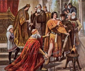 Fridrich Barbarossa prosí Jindřicha Lva o pomoc od Hermann Wislicenus