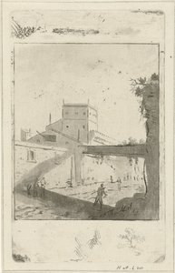 Panoráma města Italská krajina od Hermanus Fock