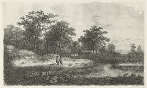 Dva lovci v prodejně od Hermanus Jan Hendrik van Rijkelijkhuysen
