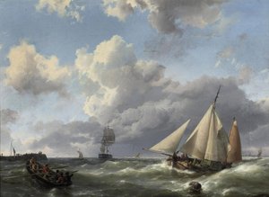 Míří do přístavu od Hermanus Koekkoek