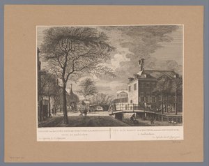 Pohled na Oudezijds Huiszithuis v Amsterdamu Pohled na Oude-Zyds-Huysziten-Almoesseniershuis, do Amsterdamu / Vue de la maison des pauvres, nommée Huyszit, à Amsterdam (název na objektu) od Hermanus Petrus Schouten (possibly)