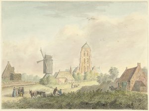 Kostel vesnice Westkapelle na Zélandu