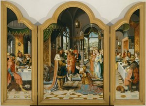 Příběh Davida a Batšeby, Triptych (malba na dřevě)