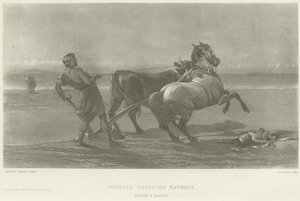 Odysseus předstírá šílenství (hlubotisk)