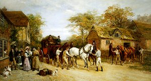 Čekání v hostinci (olej na plátně) od Heywood Hardy