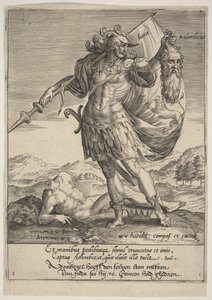 Judah s hlavou Adonibezek, od Willem van Haecht, Tyrannorum proemia, 1578, 1578.