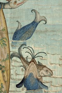 Tapisérie inspirovaná dílem Hieronyma Bosche, kolem roku 1560 (zlato, stříbro, hedvábí a vlna) od Hieronymus (after) Bosch